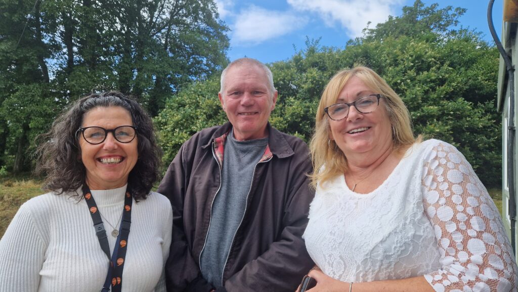 Shian and Jo with Alun - The Wallich Housing First Anglesey Ynys Mon