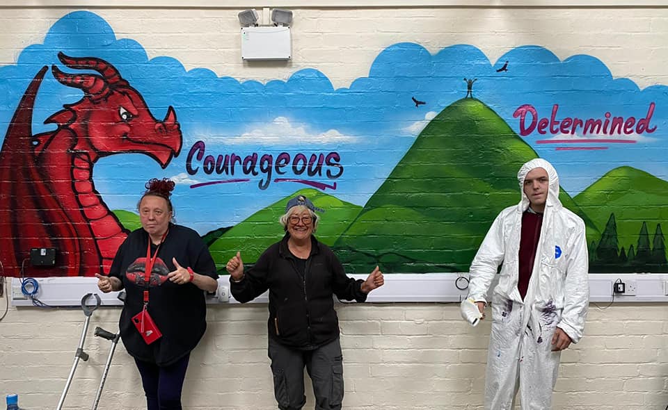 Arts Care Gofal Graffiti project The Wallich Carmarthenshire Floating Support