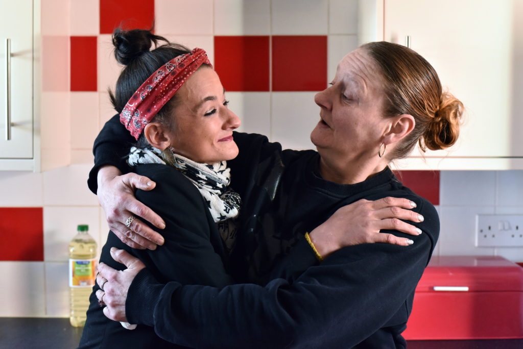 The Wallich - Shoreline Project.<br /> Feature on Wet Houses, where the residents, often former homeless people, are allowed to consume alcohol on the premises.<br /> Pictured are residents, Catherine Canning, aged 26, left, and Ann-Marie Williams, aged 43, right.