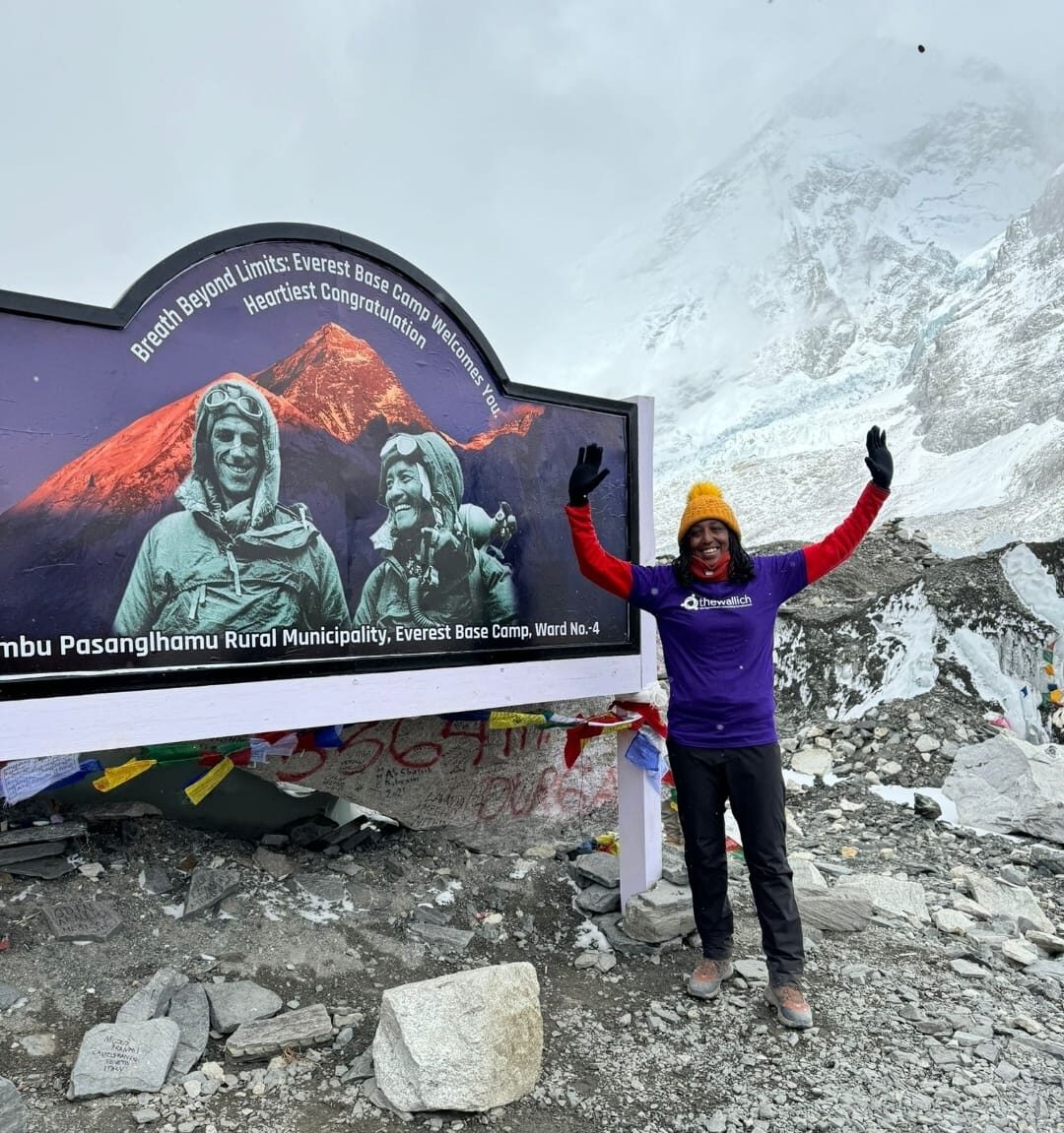 Ayshea at Everest basecamp 1