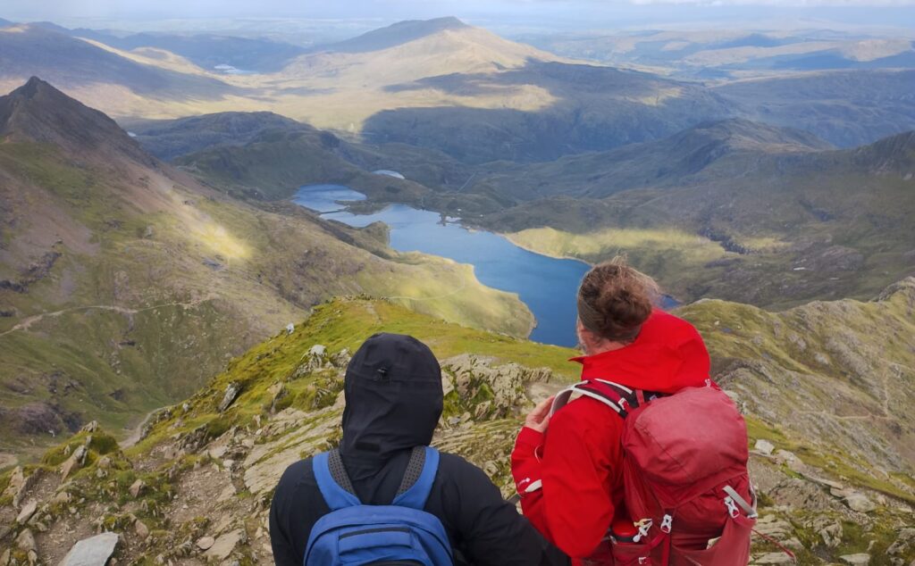 Hikers admiring the views from top of the hills