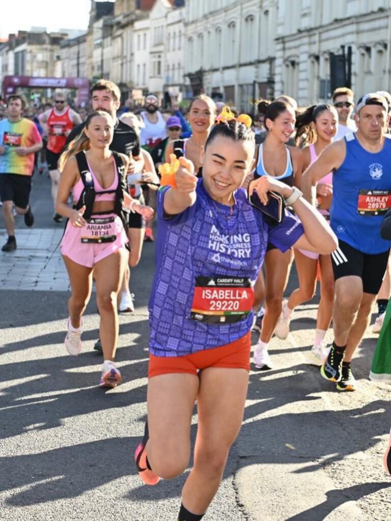 Isabella Rose runs Cardiff Half Marathon 2026 for The Wallich homeless charity