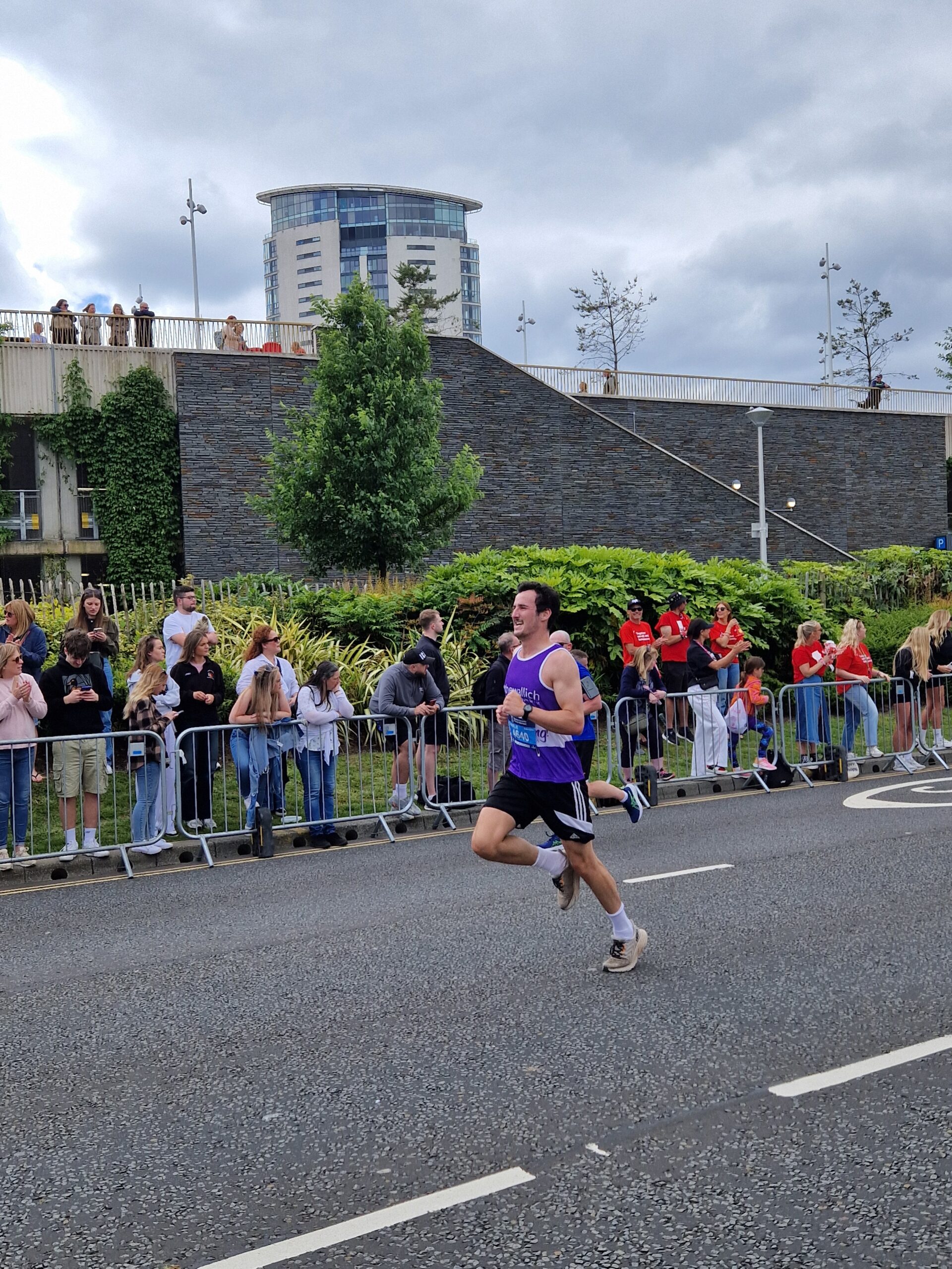 Charlie, running at Swansea Half Marathon