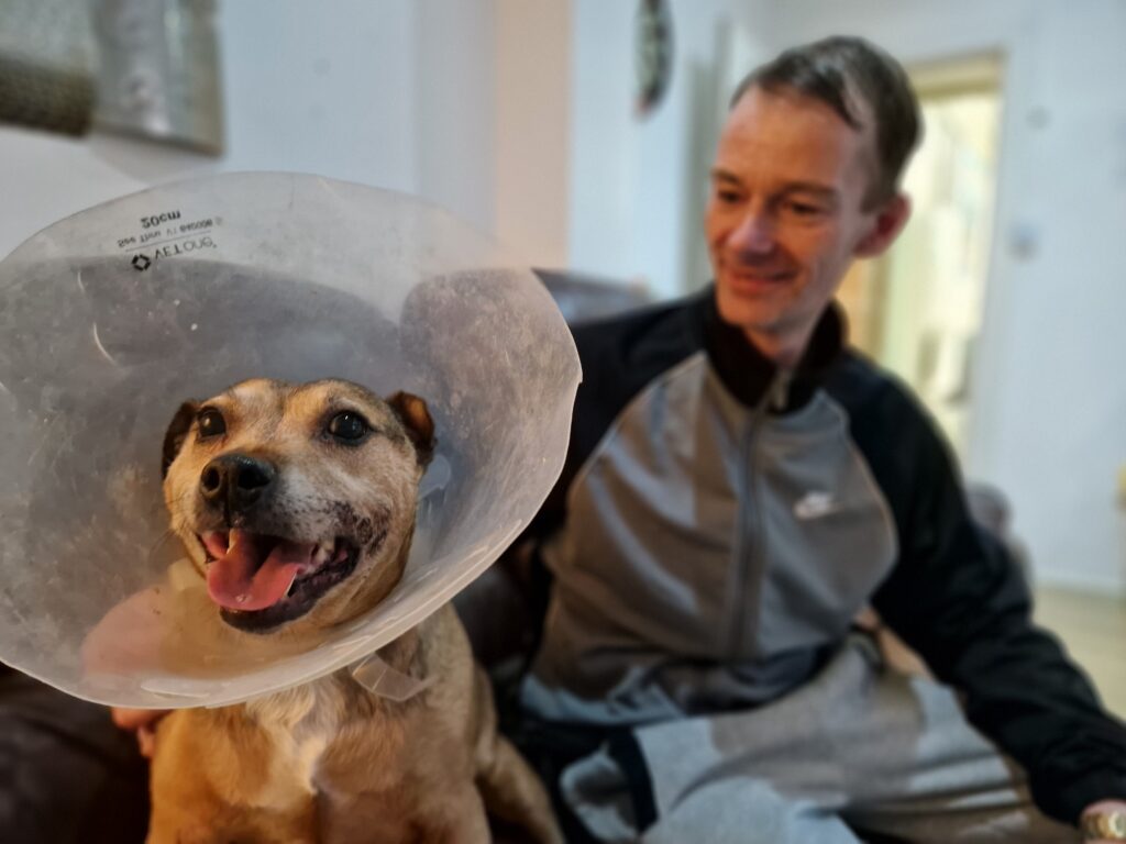 Si and dog Smudge